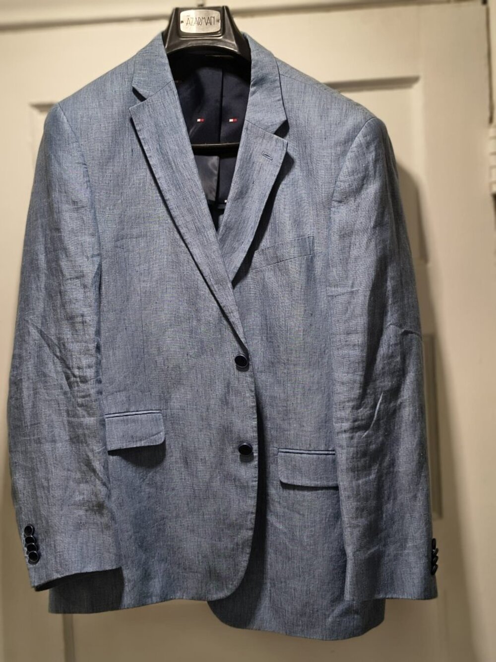 Tommy Hilfiger size 42R Men's Modern-Fit 100% linen sport Coat Lt Blue